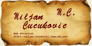 Miljan Čučuković vizit kartica